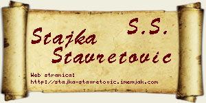 Stajka Stavretović vizit kartica
